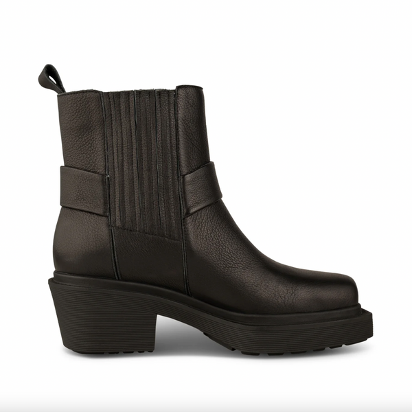 Shoe the Bear - Harness Ankle Boot in Black Leather