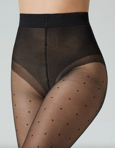 Cette - Sheer Pin Dot Tights in Black