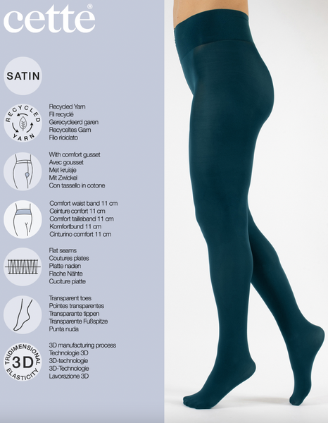 Cette - Opaque Tights in Petrol