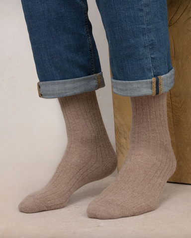 Bleuforet - Alpaca Wool Socks in Beige