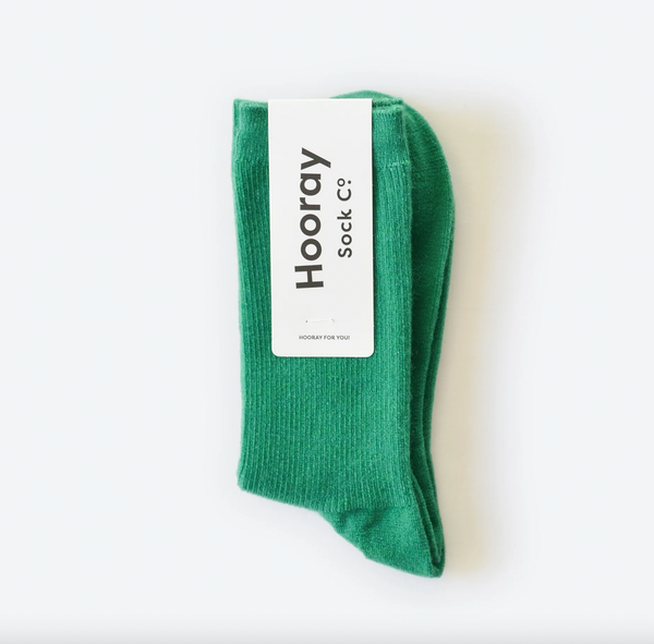 Hooray Sock Co - Everyday Wool Socks in Kelly Green