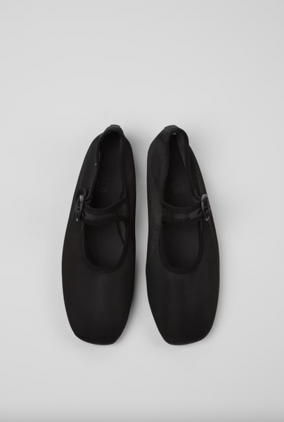 Camper - Mary Janes in Black Mesh