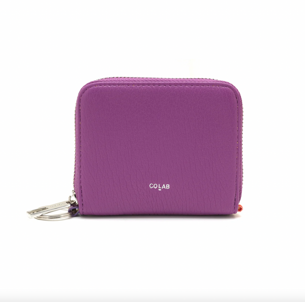 Co-Lab - Small Wallet with Keyring in Grape