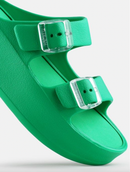 Lemon Jelly - Platform Sandal in Oasis Green - Adjustable Buckle