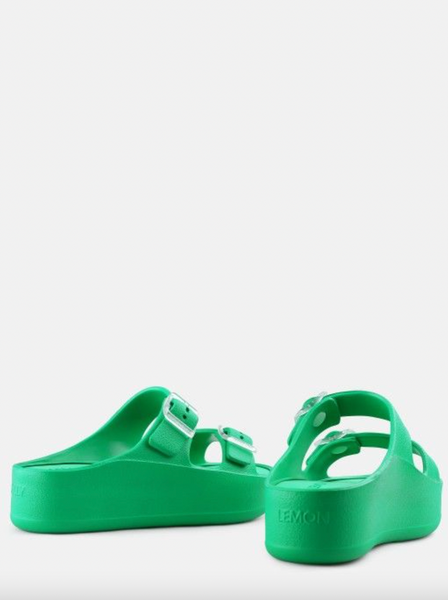 Lemon Jelly - Platform Sandal in Oasis Green - Adjustable Buckle