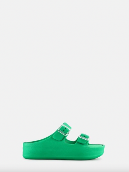 Lemon Jelly - Platform Sandal in Oasis Green - Adjustable Buckle