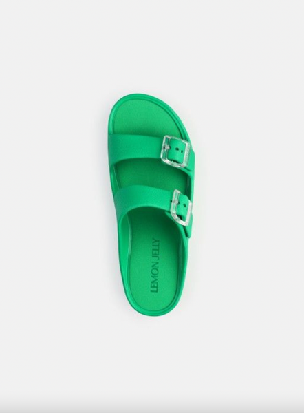 Lemon Jelly - Platform Sandal in Oasis Green - Adjustable Buckle