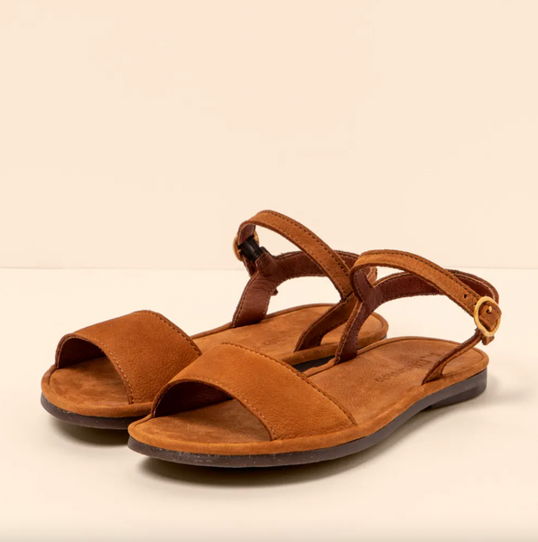 El Naturalista - Cuero Nubuck Sandal with Ankle Strap