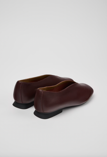 Camper - Casi Ballet Flat in Burgundy Leather
