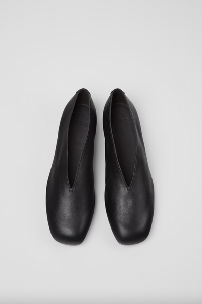 Camper - Casi Ballet Flat in Black Leather