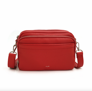 Co-Lab - Jordie Organizer Crossbody Bag in Cherry Red