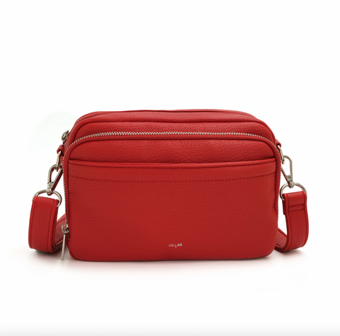 Co-Lab - Jordie Organizer Crossbody Bag in Cherry Red