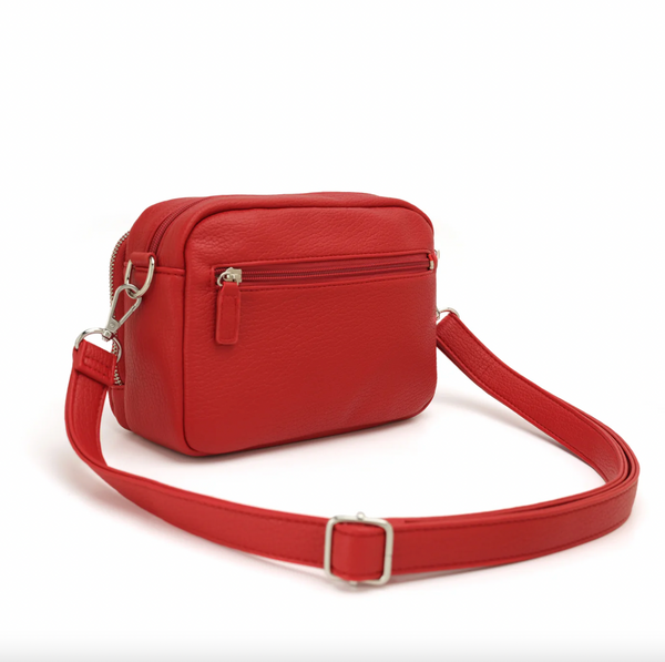 Co-Lab - Jordie Organizer Crossbody Bag in Cherry Red