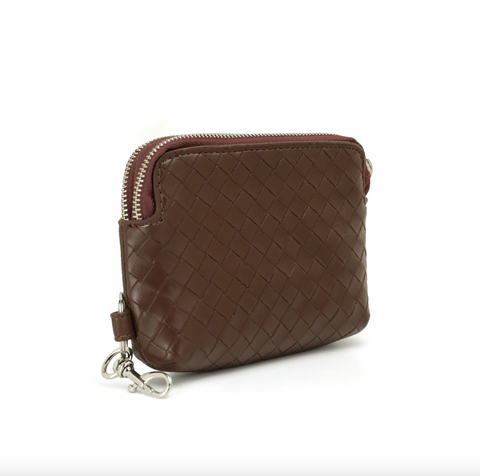 Co-Lab - Woven Wallet in Chocolate