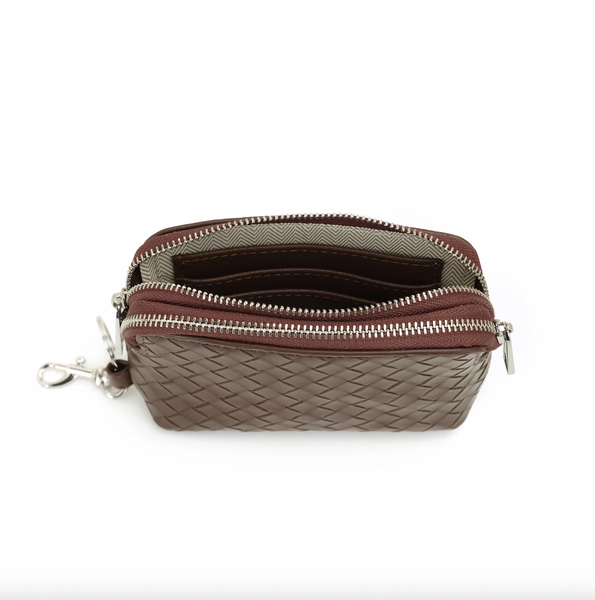 Co-Lab - Woven Wallet in Chocolate