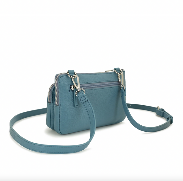 Co-Lab - Double Zip Crossbody in Ocean