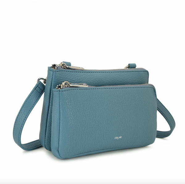 Co-Lab - Double Zip Crossbody in Ocean