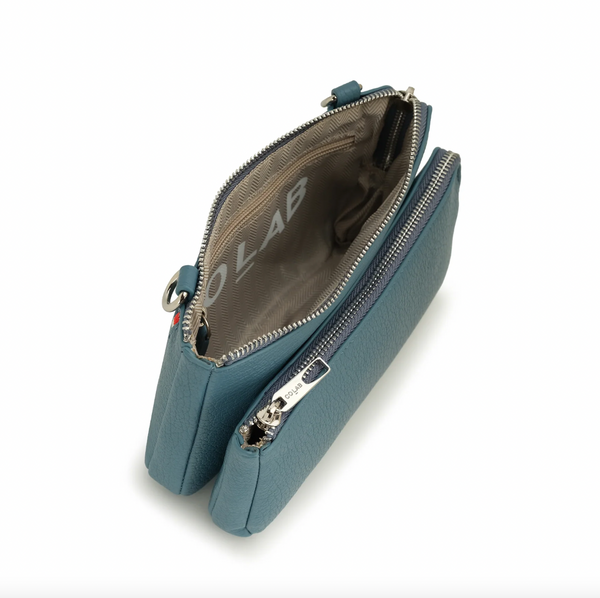 Co-Lab - Double Zip Crossbody in Ocean