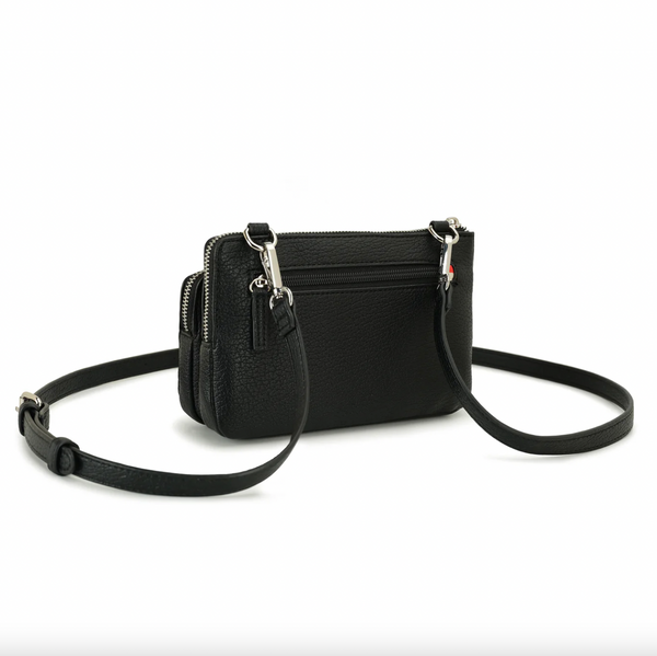 Co-Lab - Double Zip Crossbody in Black