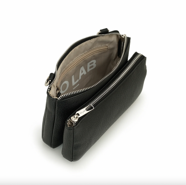 Co-Lab - Double Zip Crossbody in Black