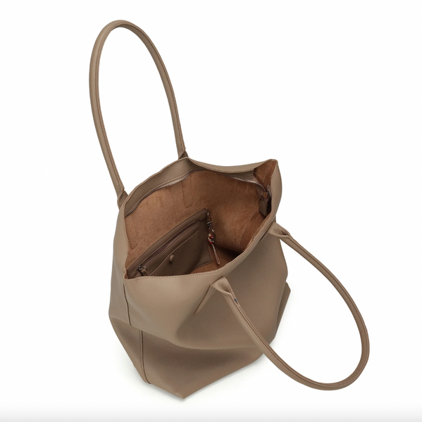 Co-Lab - Large Tote with Curved Handles in Taupe