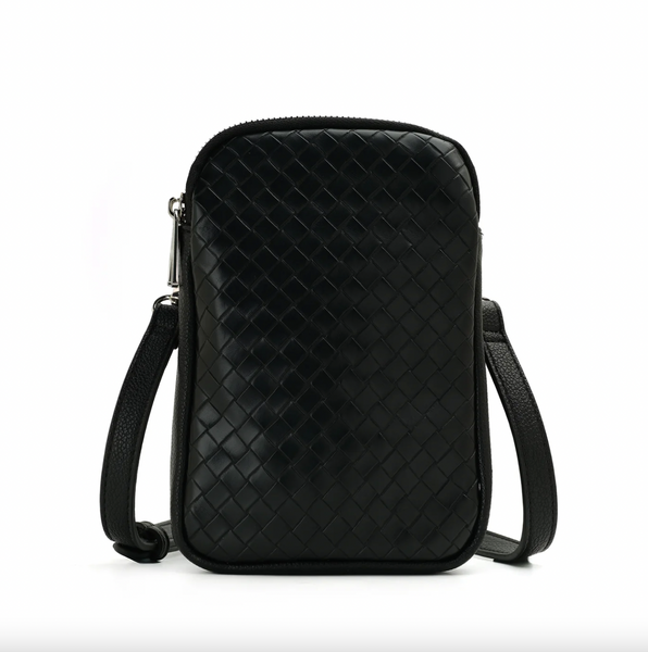 Co-Lab - Small Woven Tech Crossbody in Black