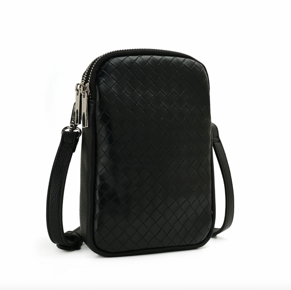 Co-Lab - Small Woven Tech Crossbody in Black