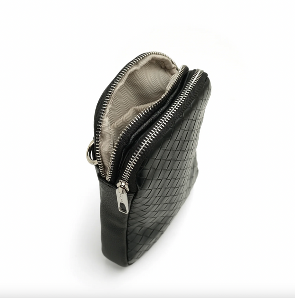 Co-Lab - Small Woven Tech Crossbody in Black