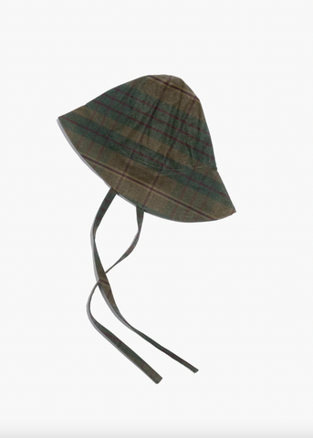 Small Lot - Waxed Rain Hat in Autumn Plaid