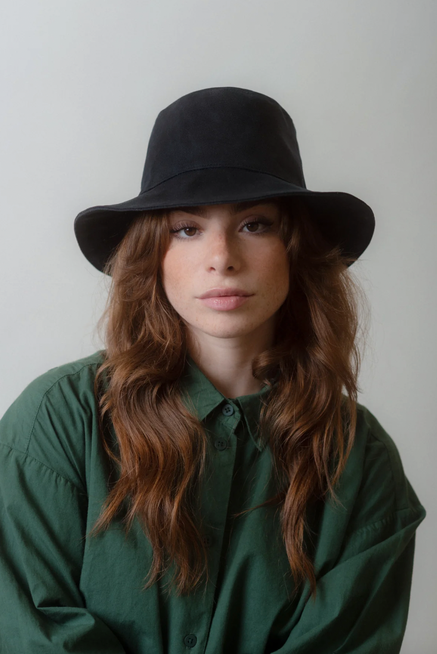 Small Lot - Waxed Canvas Bucket Hat in Black