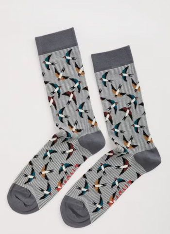 Seasalt Socks - Swallows Bamboo Socks (Large)