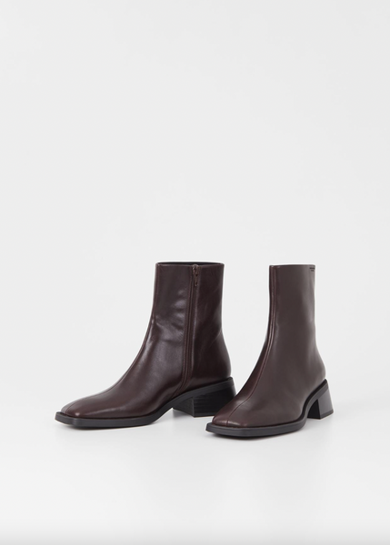 Vagabond Shoemakers - Blanca Short Boot in Chocolate Leather