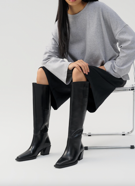 Vagabond Shoemakers - Tall Pull-On Boot in Black Leather