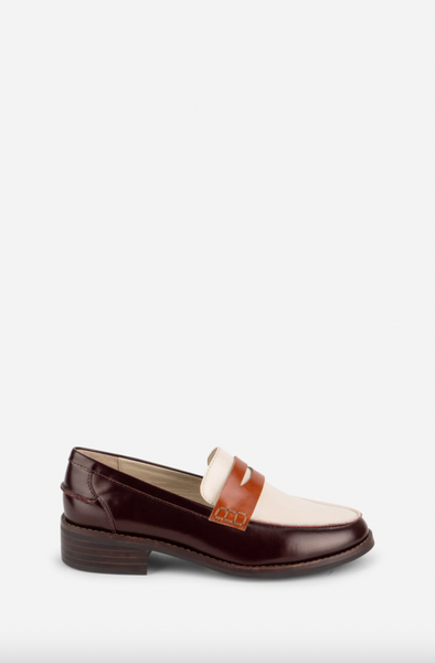 Intentionally Blank - Penny Loafer in Merlot Combo