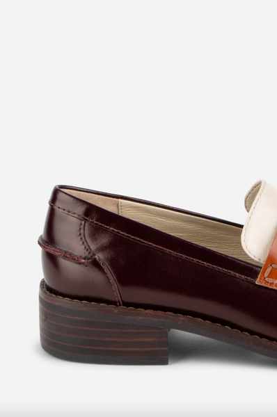 Intentionally Blank - Penny Loafer in Merlot Combo
