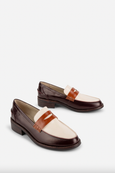 Intentionally Blank - Penny Loafer in Merlot Combo