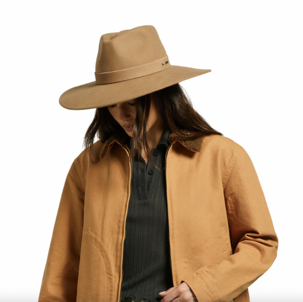 Brixton - Wool Felt Packable Hat in Washed Copper