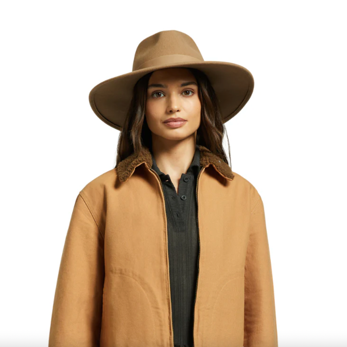 Brixton - Wool Felt Packable Hat in Washed Copper