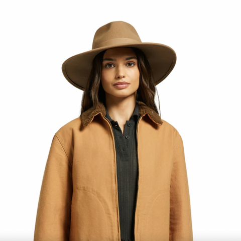 Brixton - Wool Felt Packable Hat in Washed Copper
