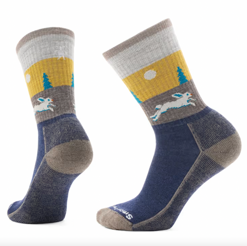 Smartwool - Everyday Hare Crew Socks in Yellow & Navy