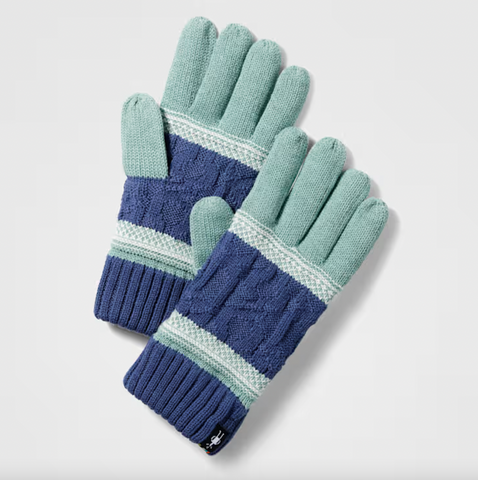 Smartwool - Popcorn Cable Gloves in Nightfall Blue