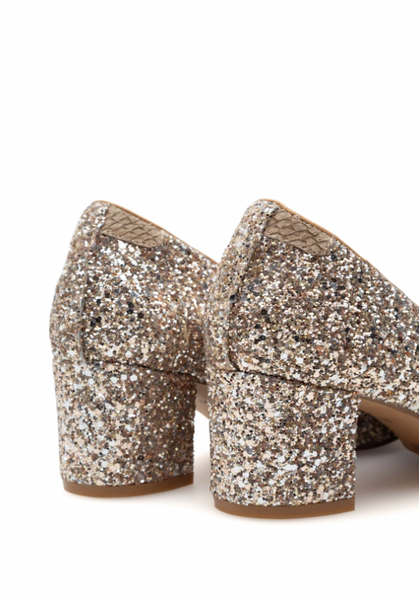 Woden - Glitter Block Heels