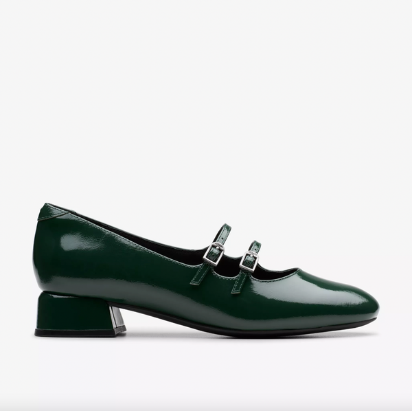 Clarks - Patent Mary Jane Heel in Forest