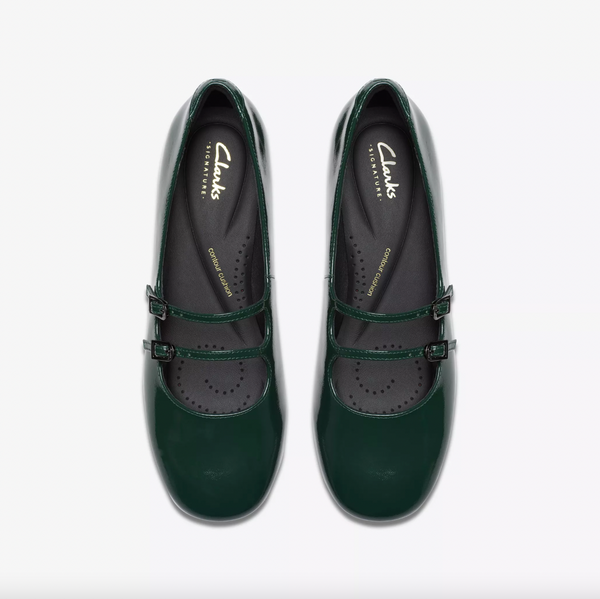 Clarks - Patent Mary Jane Heel in Forest