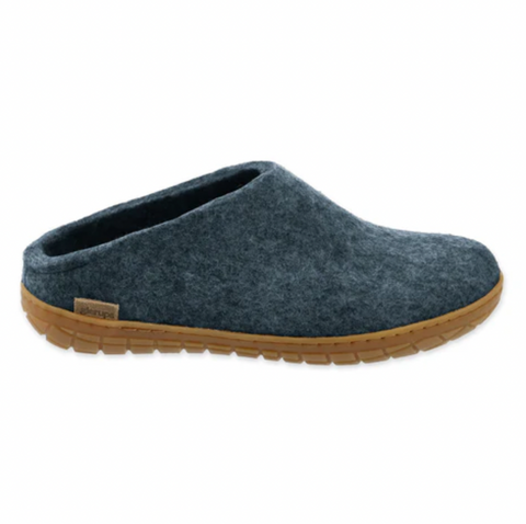 Glerups - Denim Open Heel Natural Rubber Sole