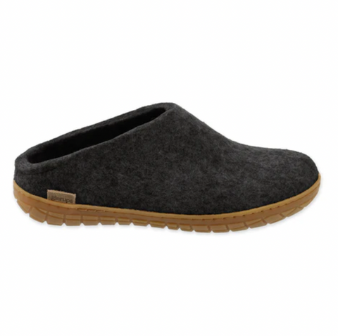 Glerups - Charcoal Open Heel Natural Rubber Sole