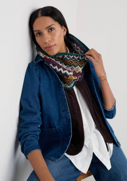 Seasalt - Fairisle Snood in Forest Multi