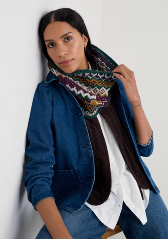 Seasalt - Fairisle Snood in Forest Multi