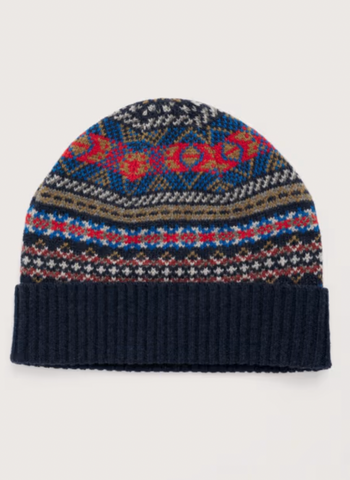 Seasalt - Fairisle Hat in Navy Multi