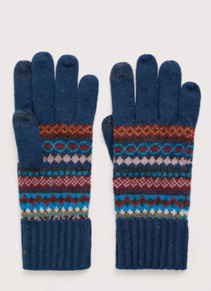 Seasalt - Touchscreen Gloves in Navy Fairisle